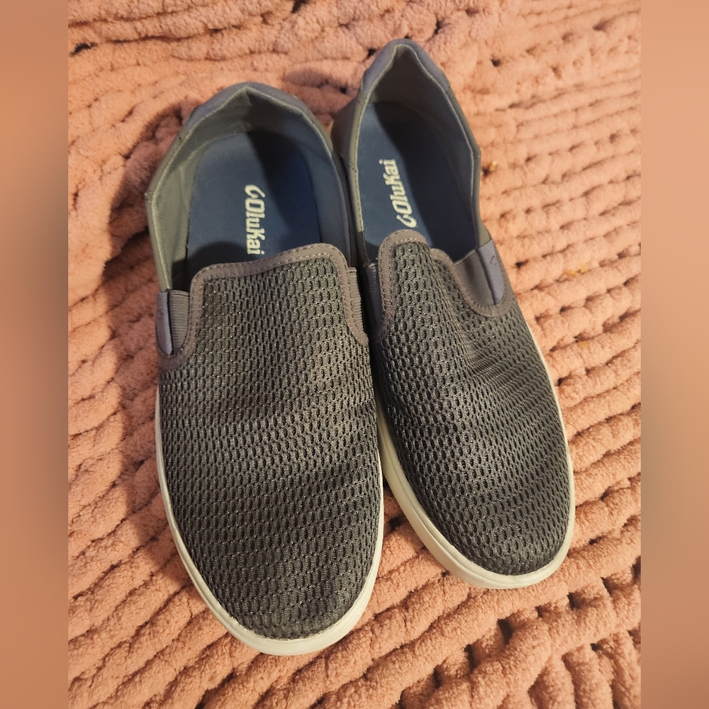 Olukai  Black Loafers Slip-On Shoes